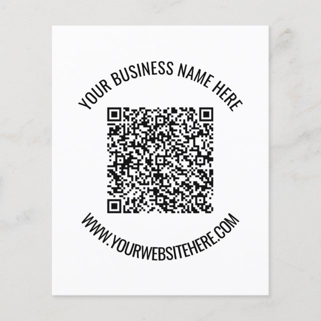 Flyer Código QR e Texto Personalizado Personalizado Pers (Frente)