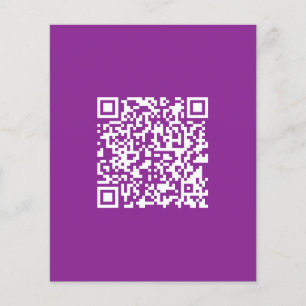Flyer Código QR instantâneo com URL do seu site Roxo