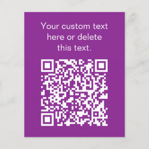 Flyer Código QR instantâneo com URL do seu site Roxo