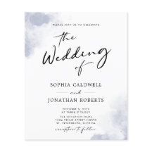 Código QR Orçamento Azul Poeira Aquarela Casamento