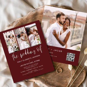 Flyer Código QR Orçamento Convite para Casamento de Borg