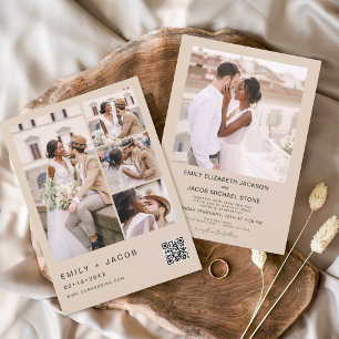 Flyer Código QR Orçamento Convite para Casamento Teracot