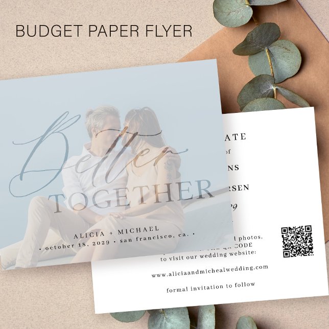 Flyer CÓDIGO QR orçamento moderno foto casamento salvar  (Criador carregado)