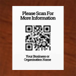Flyer Código QR para informações do cliente em um<br><div class="desc">Códigos QR em Folhetos a serem distribuídos aos clientes.</div>