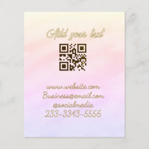 Flyer código QR personalizado simples adicione o texto d