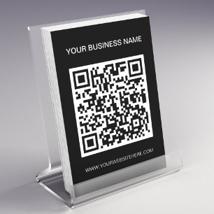Flyer Código QR Promocional de publicidade preto