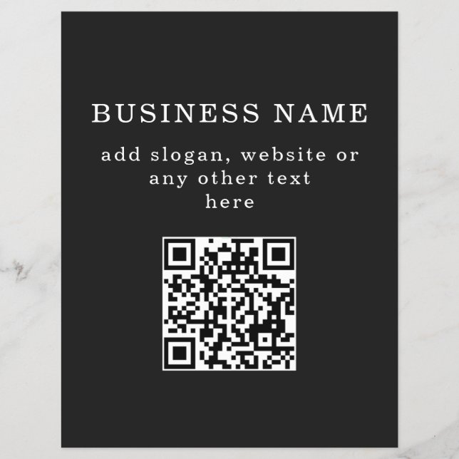 Flyer Código QR promocional empresarial (Frente)