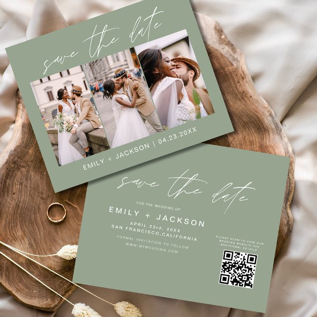 Flyer Código QR Verde de Sage - Salvar a Foto de Data 3 (Criador carregado)