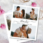 Flyer Colagem De Casamento De Boho De Orçamento Obrigado<br><div class="desc">Orçamento, Elegante, Casamento Moderno Boho (3) Colagem de Fotos "Obrigados" Script personalizado barato baixo orçamento obrigado de casamento que você flyer. modelo de obrigado de na moda com 3 fotos na frente e uma foto na parte de trás. ***POR FAVOR, NOTE! *** O PAPEL ORÇAMENTAL/FLYER É MAIS FINO DO PAPEL....</div>
