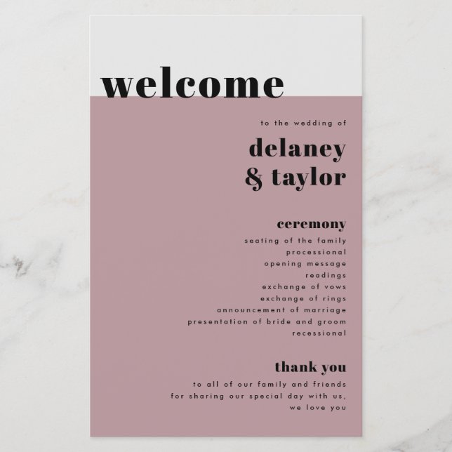 Flyer Coleção "Fazemos" Negrito, Programa de Papel Mauve (Frente)