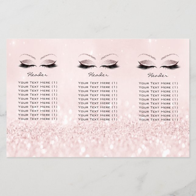 Flyer Colírio Cor de rosa Colheita Olhos Pisca DL 3 Folh (Verso)