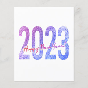 Flyer Colorful Glitter Happy New Year 2023
