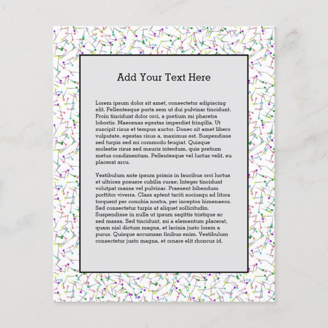 Flyer Coluna Branca De Costeletas De Costura (Frente)