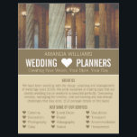 Flyer Colunas Góticas, Anúncio do Planejador de Eventos<br><div class="desc">Colunas Góticas, Folheto Publicitário do Planejador de Eventos de Casamento pela Loja de Cartão de visita.</div>