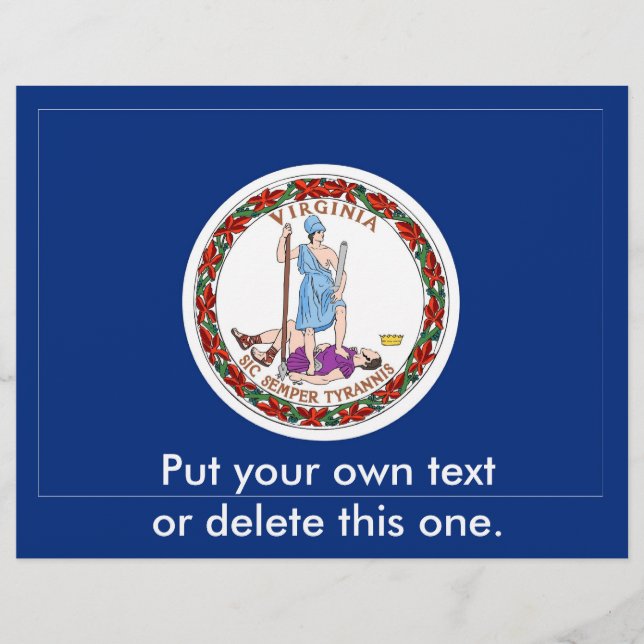 Flyer com Flag da Virgínia, EUA (Frente)