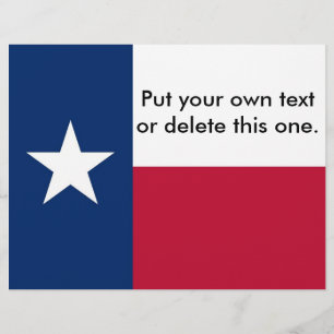Flyer com Flag do Texas, EUA