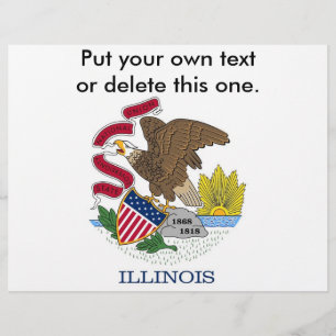 Flyer com Flag of Illinois, EUA