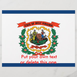 Flyer com Flag of West Virginia, EUA