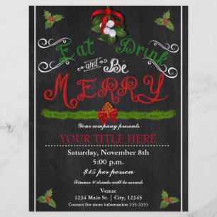 Flyer COMA BEBE SEJA FELIZ Natal Giz Festa Cartaz
