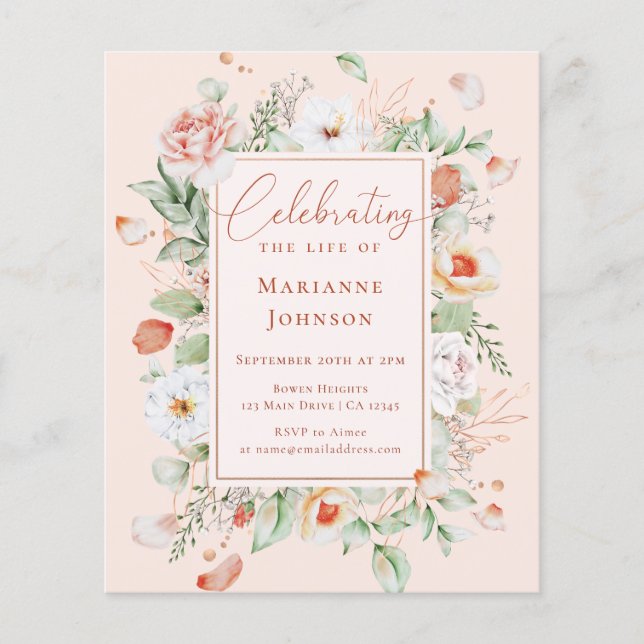 Flyer Comemoração Floral da Vida (Frente)