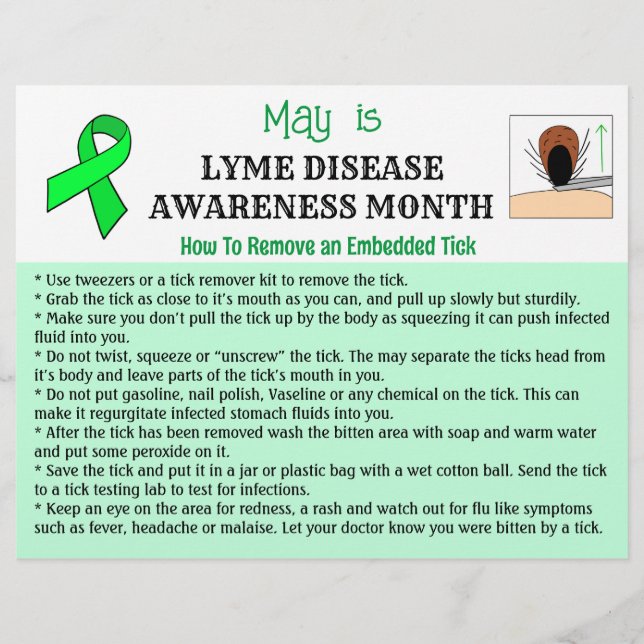 Flyer Como remover um tick educacional (Frente)