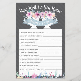 Flyer Como Você Sabe Bem O Jogo Da Mamãe A Ser?