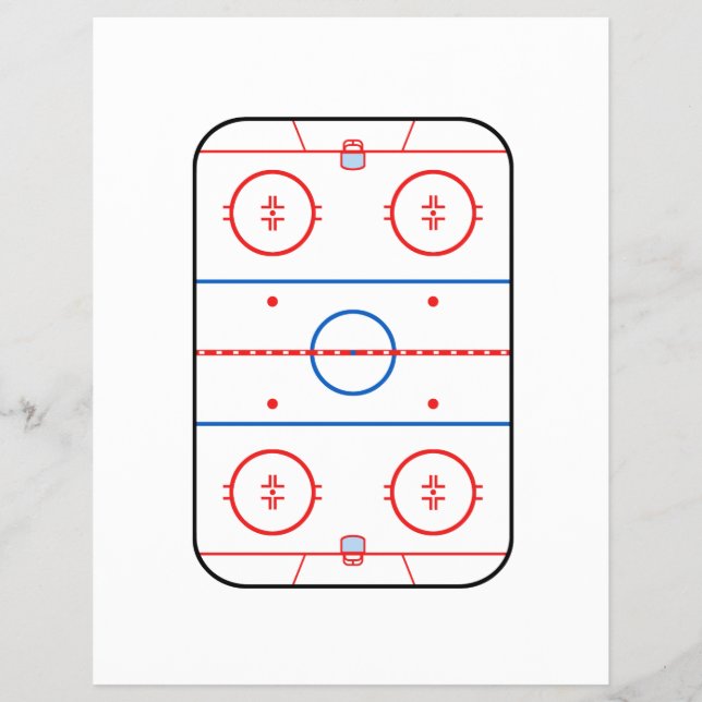 Flyer Companheiro de Jogos de Hóquei em Diagrama de Gelo (Frente)