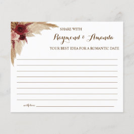 Flyer Compartilhe uma ideia de data para a placa de Chá 