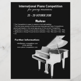 Flyer Competição do piano