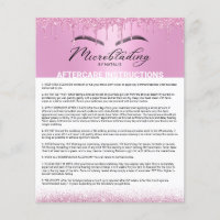 Condutas rosa da instrução de pós-tratamento de mi