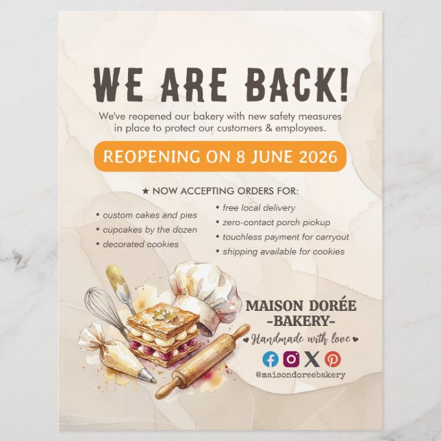 Flyer Confeiteiro de Padaria Cozimento Catering Grand Re (Frente)