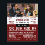 Flyer Configuração romântica, Anúncio de evento de Namor<br><div class="desc">Configuração romântica,  Folheto de anúncio de evento de velocidade de Namorando pela Loja de Cartão de visita.</div>