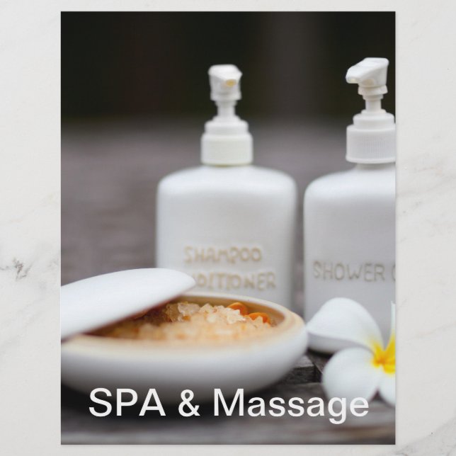 Flyer Configurações de SPA (Frente)