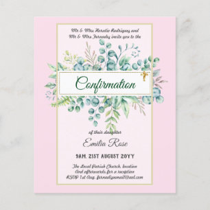 Flyer CONFIRMAÇÃO DE CRENÇA Convidar Moderno Duplo Lado