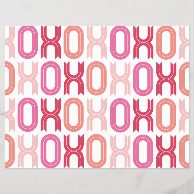 Flyer Conjunto de papel do Artesanato do Namorados XOXO  (Frente)