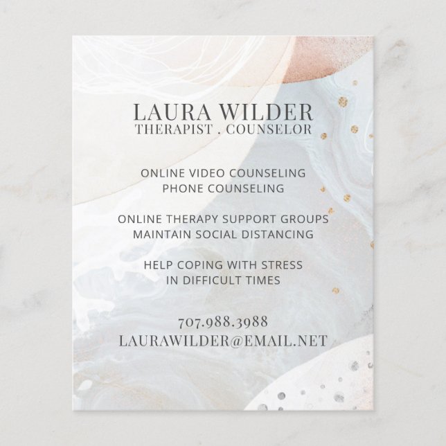 Flyer Conselheiro Terapêutico Online Ou Por Telefone (Frente)