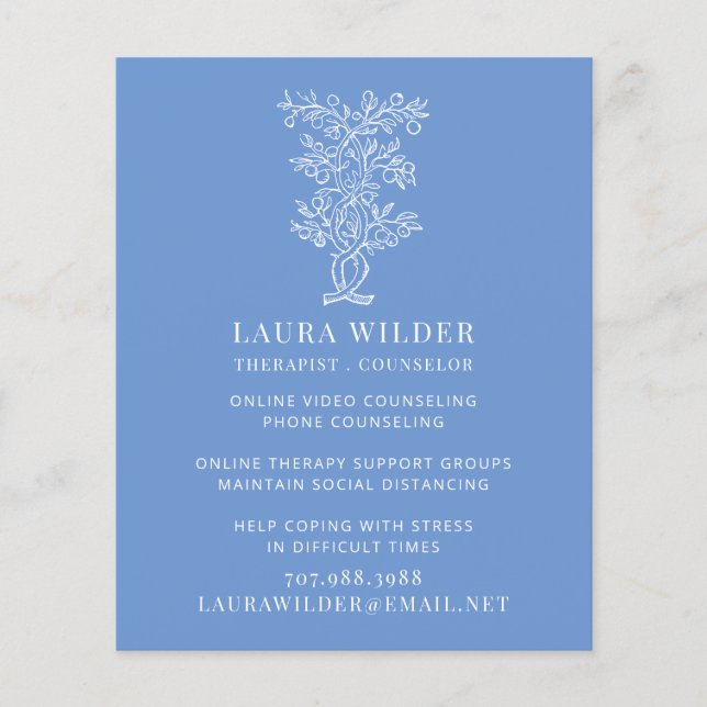 Flyer Conselheiro Terapêutico Online Ou Por Telefone (Frente)