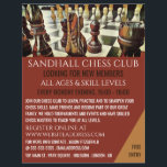 Flyer Conselho Pintado de Xadrez, Publicidade de Clube d<br><div class="desc">Conselho Pintado De Xadrez,  Folhetos De Publicidade Do Chess Club Por Loja De Cartão de visita.</div>