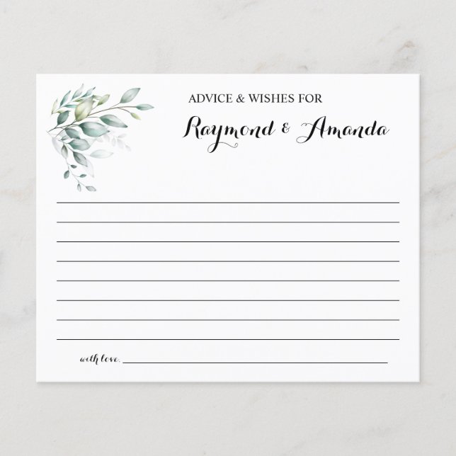 Flyer Conselhos e Desejos para a placa de Chá de panela  (Frente)