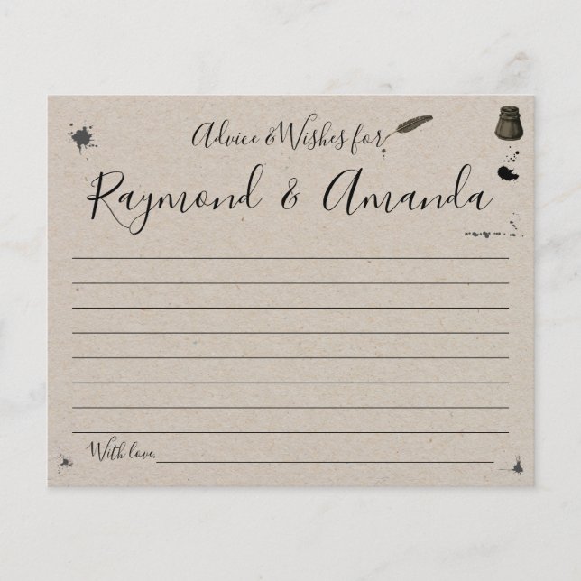 Flyer Conselhos e Desejos para a placa de Chá de panela  (Frente)