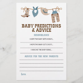 Flyer Conselhos e Previsões sobre o Chá de fraldas de Co