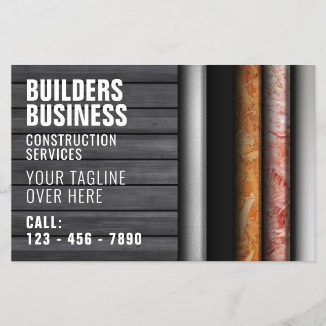 Flyer Construção de camadas de parede inspirada (Frente)