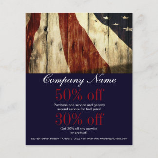 Flyer Construção de Madeira Patriótica Americana Russa