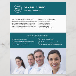 Flyer Consultório Odontológico Dentista Logotipo Persona