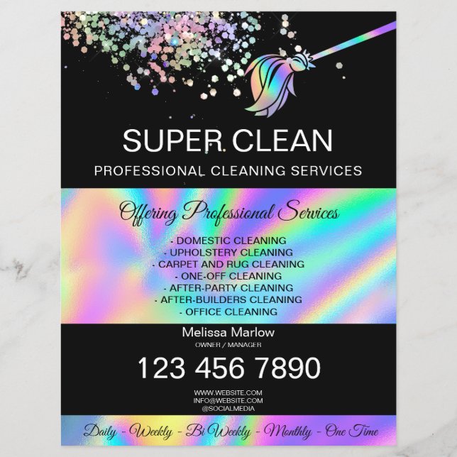 Flyer Controlador de Serviços de Limpeza de Casa Familia (Frente)