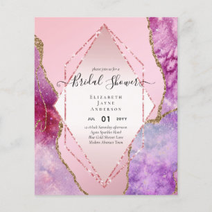 Flyer Convidado do Glittery AGATE Sparkle do CHÁ DE PAN