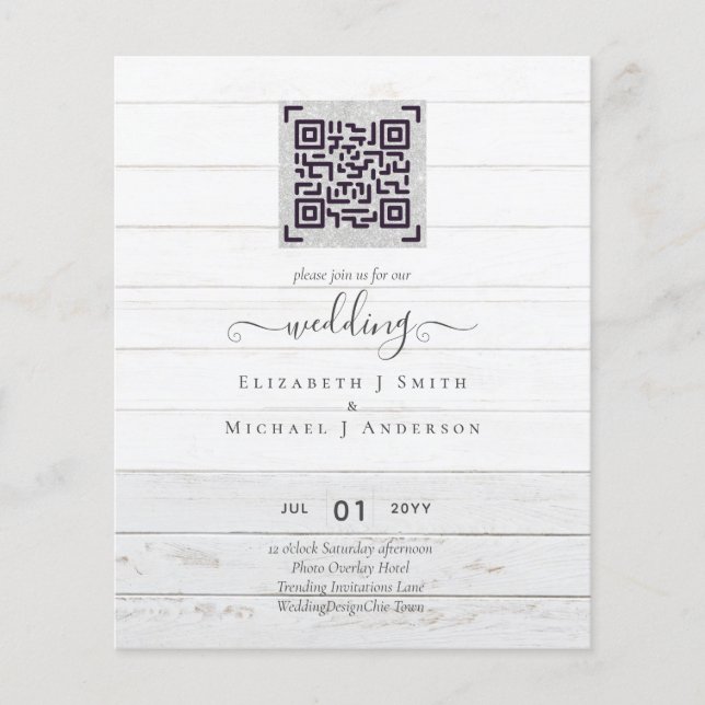 Flyer Convidados de Data de Salvamento de Casamento de C (Frente)