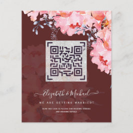Flyer Convidados para Casamento do CÓDIGO de SCANNING QR