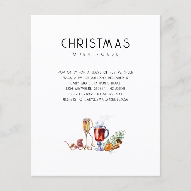 Flyer Convidar Bebidas Abertas de Natal em PAPEL (Frente)
