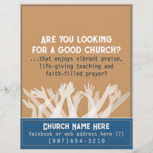 Flyer Convite a Church.Worship.Bible.Healing.Prayer